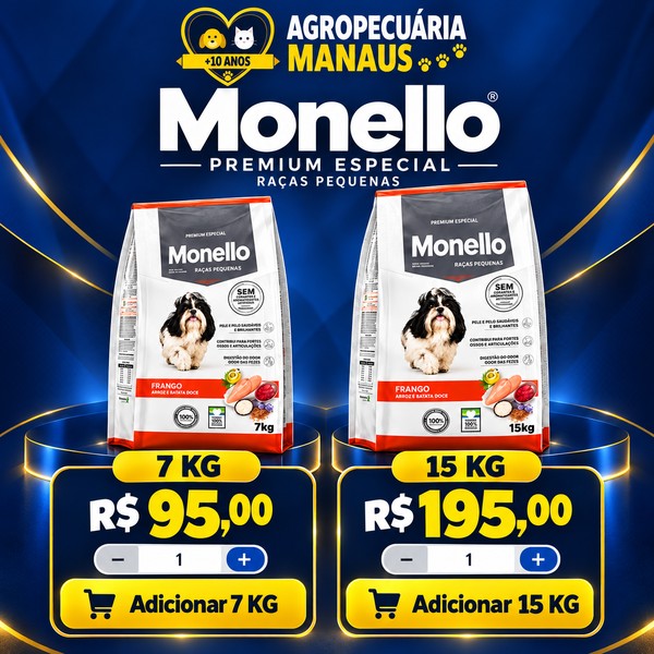 Ração Monello Premium Especial Raças Pequenas 7 kg