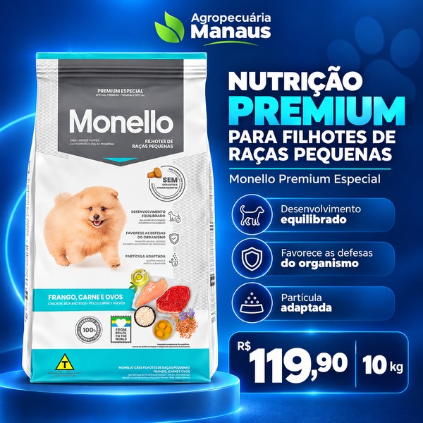 Ração Monello Premium Especial Filhotes Raças Pequenas 10 kg