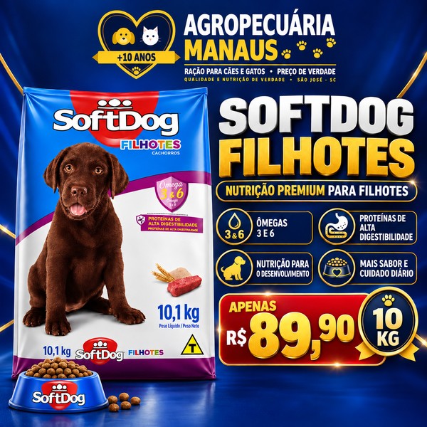 Ração SoftDog Filhotes 10,1 kg