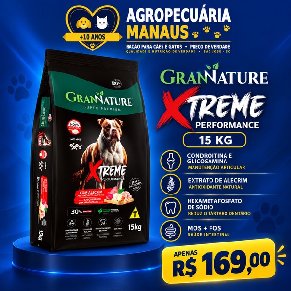 Ração GranNature Xtreme Performance 15 kg